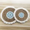 Table Mats Placemat Protection Soft Straw Braided Bohemian Dishes Pot Pans Coffee Cup Cooking Baking Insulation Pad