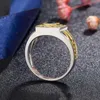 Trouwringen FUIHETYS Ring voor heren Accessoires 925 zilveren sieraden met zirkonia edelsteen Vingerringen Bruiloftsfeest Belofte Geschenk Maat 6-12 24329