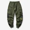 Pantalons pour hommes Joggers Cargo pour hommes Casual Hip Hop Pocket Pantalons de survêtement Streetwear Rubans Techwear Drop Delivery Apparel Clot Dhngs