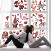Наклейки на окно, День святого Валентина, статическое сердце, эльф, гном, любовь, роза, съемная стена из ПВХ для стекла