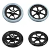 6/7/8 tum tung rullstol Front Castor Wheels Smooth Flexible Solid Tire Wheel Wheelchair Ersättningsdelar