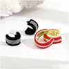 Hoop Huggie Lady Tempérament Fl Boucles d'oreilles en daim cristal en forme de C Boucle d'oreille ronde en cuir personnalisée exagérée Dro Dhgarden Dhen0