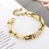 Bracelets KALEN 18K énorme bracelet à chaîne épaisse pour femmes en acier inoxydable 316L été brillant épais or/argent couleur déclaration bijoux