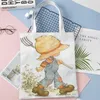 30x35cm Sarah Kay Carto Girl Toile Sac HARAJUKU ÉCOLE FEMMES FEMMES SALLE BIGNAPACE PUND PUNK Vintage Handsbag 1014 S67D #