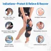 Komzer gångjärn ROM Knee Brace, Post Op Recovery Stabilization, ACL, MCL och PCL -skada, justerbar ortopedisk stödimmobilisator