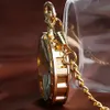 Винтажные часы ожерелье стимпанк скелет механический брелок карманные часы кулон часы с ручным заводом мужчины женщины цепочка подарок CX200807287J
