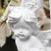 Candle Holders Creative Little Angel Resin Holder Ornaments Pure White Romantic Couple Restaurant Desktop Home Decor Candlestick Props