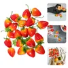 Party Decoration 3 Packs Simulated Strawberry Artificial Small Fruit Decorating Kit Decorations Fruits Model Ornament Pretend Play Toy Foam