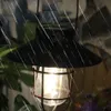 Retro Solar Fener Asma Su Geçirmez Vintage Metal Açık Bahçe Işıkları Tungsten Ampul Dekoratif Veranda Backyar