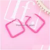 Hoepel Huggie Oorbellen Mode Vrouwen Geometrische Geschenken Eenvoudig Vierkant Rond Vrouwelijke Sieraden Accessoires Groothandel Trendy Oorbel Dhgarden Dhljw