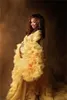 Kvinnor Maternity Dres LG Fluffy Tulle Bathrobe Evening Dres för Photoshoot Party Bridal Prom Sleepwear Custom Made 63HW#