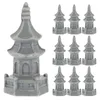 Décorations de jardin 10pcs Vintage Tower Modèle Décoration Prop Rétro Pagoda Décor