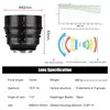 7 ambachtslieden 14mm T29 270 ° Groothoek Full Frame Cinema Spectrum Lenzen Voor E FX3 Leica TL SIGMA FP Z5 R 240327