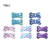 Dog Apparel 10pcs Portable Bone Shape Cute Colorful Pet Hair Accessories Clip Headwear Hairpin