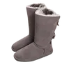 New 7803 designer boots lia women girl classic luxury snow boots bowtie ankle Half bow fur boot winter black Chestnut6139377