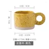 Muggar ins kreativa retro keramiska stänk bläck våg dot mugg kaffemjölk kopp minimalistisk design hem par vatten