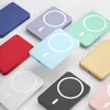 Cell Phone Power Banks Portable Mini Magnet Powerbank 5000Mah Candy Colors Magnetic Wireless Charger Bank Drop Delivery Phones Accesso Otatq