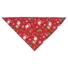 Hundkläder julkaklig bandana Santa Claus Scarf Xmas Triangle Bibbs kostymtillbehör för litet medium