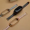 Bracelet Bracelet pour Xiaomi Mi Band 5/6 Remplacement du poignet métallique Smart Bling Bands Watch Strap Broupe pour femmes