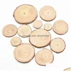 Craft Tools Thicken Natural Pine Round Wood Slices Unfinished Circles With Tree Bark Log Discs Diy Crafts Christmas Party Painting D Dhxhx