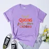 Женские футболки Real Queens Fix Each Other's Crowns Shirt Cute Girl Power Feminism Футболки Топы Camiseta Винтажные сильные женские футболки с надписями