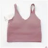 Roupas de Yoga Mulheres Esportes Lu-088 Sutiã Y Tank Top Colete Apertado com Almofada no Peito Não Amanteigado Macio Atlético Fiess Vestir Cu Drop Delivery Outdo Otret