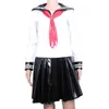 Kvinna Sexig skoluniform Sailor Uniforms PVC LG Sleeve Japanese School Uniform 3st/Set Anime School Girl Uniform G3QA#