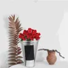 Vaser Display Flower Tub Blackboard Sticker Bucket Hydroponics Container Rustic Outdoor Plants Arrangement Decor