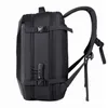 남자 17.3 'laptop backpack 50 l 대용량 USB 포트 가방 하드 케이스 배낭 레이저 디아 미트 통근 부신 배낭 k8xd#