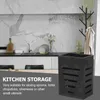 Rangement de cuisine Storage du lave-vaisselle porte-baguette baril suspendu cage de cage de cage de table (double grille (noir mat)) comptoir