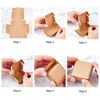 100pcs Kraft Paper Gift Box Square Folding Packaging Jewlery Storagingディスプレイ結婚式の誕生日パーティーキャンディ55x55x25cm 240327