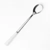 Spoons Matte Black Stirring Soup Spoon Tableware Minimalist Creative Ice Cream Kitchen Accessories Long Handled Dessert Scoop