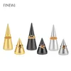 Jewelry Pouches Finger Ring Display Ring's Holder Solid Metal Cone Organizer Hand Bague Jewellery Presentation Stand Storage Rack Base
