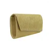 Evening Bags Female Women Pure Color Ruched Cocktail Party Bag Chain Phone 1 Bore Centrifugal Clutch 40