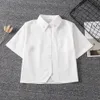 Japoński mundur szkolny dla dziewcząt Krótkie rękawie Biała koszulka dr Jk Sailor Suits Tops Star Hafdery Cute Work Mundurs W6CJ#