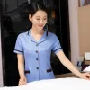 Vêtements de travail uniformes tante étage nettoyage court vêtements d'été hôtel manches service nettoyant préposé chambre N2vn #