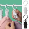 Ganchos 10 pçs/set suportes de chapéu girando pendurado gancho de lavanderia antiderrapante à prova de vento plástico mini armário prendedores de roupa para casa