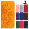 Wallet Telefoonboek Case voor Funda Oppo A78 A54 A57S A77 A74 A93 A93S A73 A94 A95 Cases 3D Sunflower Flip Leather Back Cover Capa