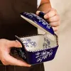 Ciotole Ciotola di stoccaggio dipinta a isolamento americano dipinta a mano Cottura in ceramica antipolvere con coperchio per microonde con coperchio Noodle