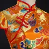 Nouvel An chinois Vêtements pour femmes LG DR Chegsams rouges Qipao Mariage Dr Pluss Taille Femme Soirée Soie Satin Drag Phoenix C8mM #