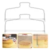 1PC Dubbele Lijn Cake Cut Slicer Verstelbare Roestvrijstalen Apparaat Taart Decoreren Mold DIY Bakvormen Keuken Koken Tool