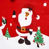 Couvre-chaise Couvre-chapeau de Noël rouge Couverture de Noël Père Noël Décor pour la fête de l'année Décoration Table à la maison Dîner Tissu arrière