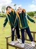 Ny design brittisk stil skoluniformer, vår- och höstskolekläder och med väst för idrottsdräkten i vintern C4LS#