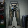 Jean rétro bleu à jambes larges pour homme, pantalon ample et décontracté, grande taille, taille 28-48