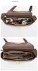 Cowhide Light Luksusowe damskie Crossbody High Fi Design Metal Ring Mouth Grale skóra Elegancka torba siodłowa retro na ramię K3BZ#