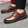 Sapatos casuais primavera outono homens moda couro estilo britânico vestido formal negócios oxfords confortável festa de casamento