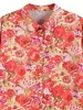 women's Casual Blouse, Plus Size Floral Print Butt Up Lantern Sleeve Turn Down Collar Blouse F7LW#