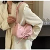 Hobo Trendy Bow Design Hobos Schulter-Crossbody-Taschen Tote Damen Handtaschen und Geldbörsen 2024 Messenger-Clutch-Tasche aus veganem Leder