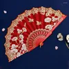 Decoratieve Beeldjes Groothandel Chinese Stijl Oude Fan Dames Cheongsam Vouwen Lolita Dans Hand Hanger Geschenken Bruiloft Decoratie