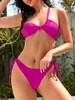 Damenbadebekleidung 2024 Sexy String Tanga Bikini Eine Schulter Badeanzug Frauen Feste Weibliche Badegäste Baden Schwimmen Badeanzug Beachwear